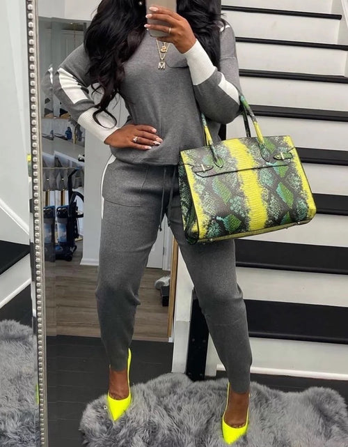 Load image into Gallery viewer, Grey Two Piece Pant Set
